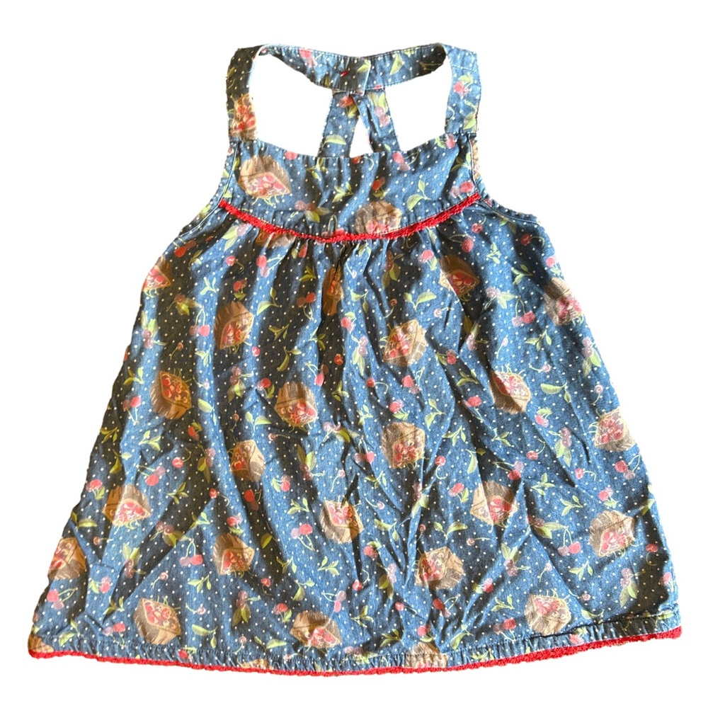 Matilda Jane Getaway Tunic Top Camp MJC Chambray Denim Floral Girl